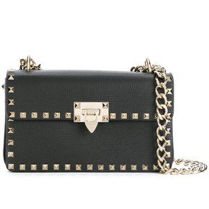 Valentino Garavani Rockstud Shoulder Bag in Black